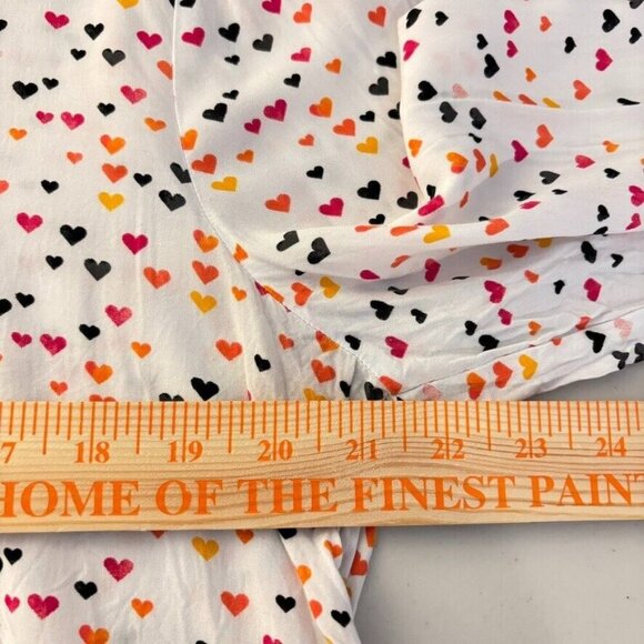 Jane and Delancey Womens' All over heart pattern tiered ruffle blouse size XL - Picture 9 of 12